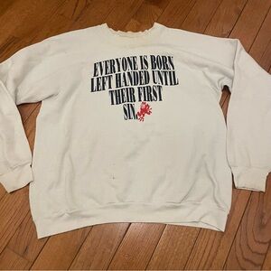 Vintage Naughty White Sweatshirt